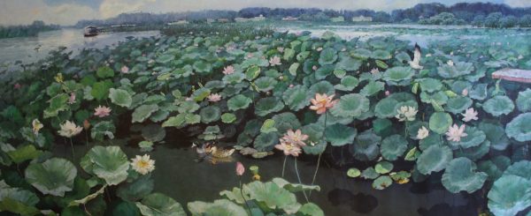 XPZ_FA001_C_Lotus Blooming_莲花盛开_$38000_120x278cm