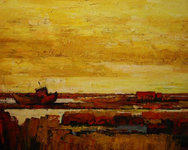 ZSJ_L002_C_Red Seashore_红海滩_81x100cm_$10000_Oil on Canvas ZSJ_L002_C_Red Seashore_红海滩_81x100cm_$10000_Oil on Canvas