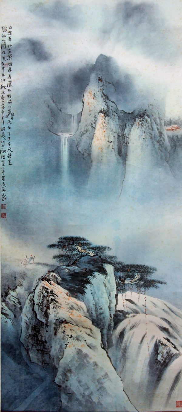 ZZA_CLS007_C_日照香火护生紫烟_99x44cm_$4600_Chinese ink on Rice Paper ZZA_CLS007_C_日照香火护生紫烟_99x44cm_$4600_Chinese ink on Rice Paper