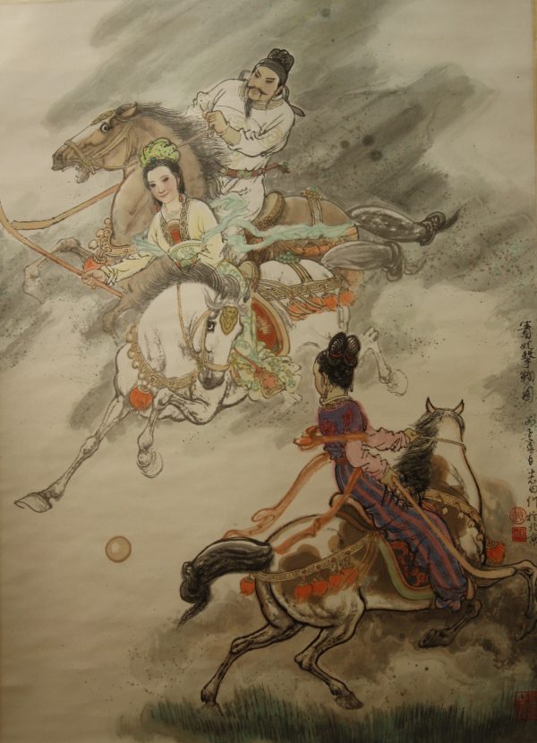 ZZT_CPS004_C_Playing Polo_打马球_93x68cm_$24000_Chinese Ink on Rice Paper