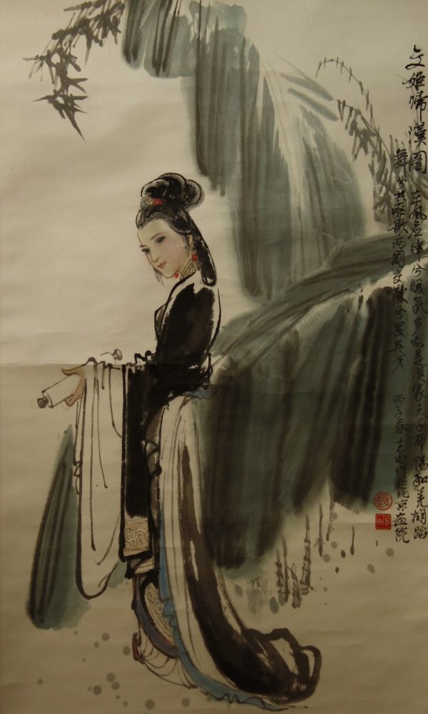 ZZT_CPS_002_C_PrincessWen-Jee return to Han Dynasty_文姬妇汉_83x53cm_$16000_Chinese Ink on Rice Paper