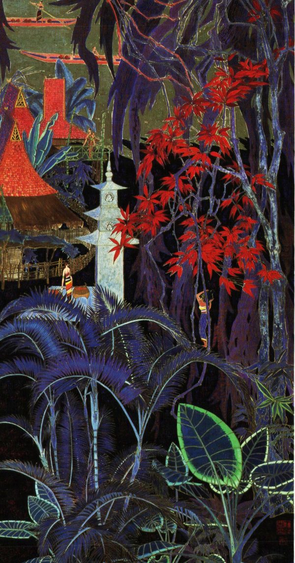 DSG_SR010_USA_Sacred Village_神圣的村庄_240-300_121x60.5cm_$12000_Serigraph on Korean rice paper