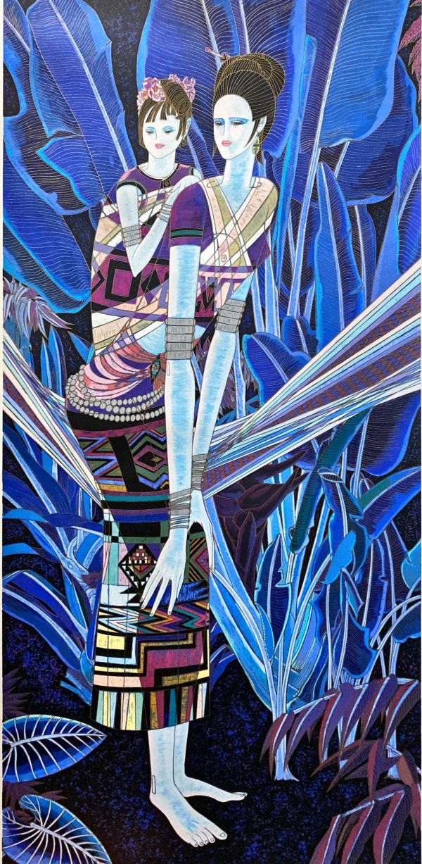 DSG_SR014_USA_Morning Walk_希望之光_AP30-50_106x51cm_$12000_Serigraph on Korean rice paper