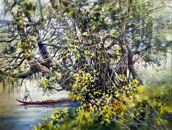 GSG_L029_S_Banyan Tree_潮州大榕树_$4200_56x76cm_Watercolour