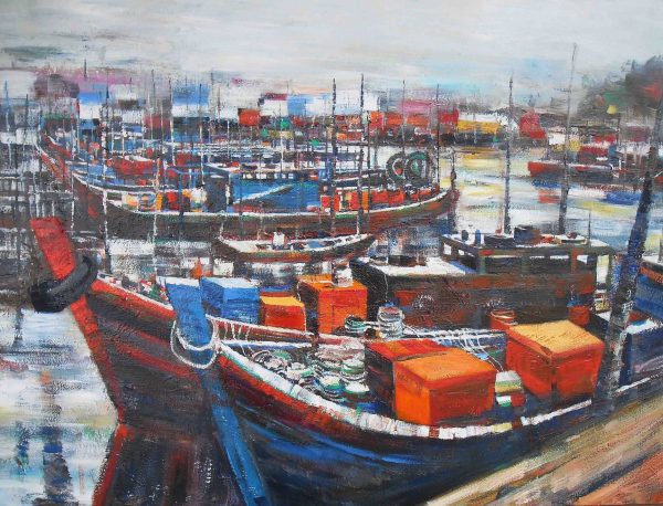 NWL_B001_M_Waiting_Oil_Waiting_等待_90x100cm_$3800_Oil on canvas