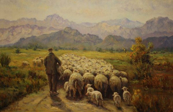 DZ_L002_Iran_Herding Home_$8000_60x90cm_Oil on canvas