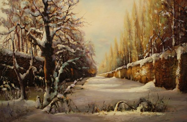 DZ_L004_Iran_Sunrise_日出_60x90cm_$6800_Oil on canvas