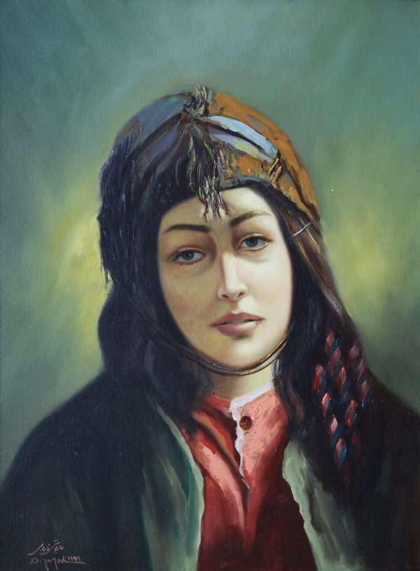 DZ_P001_Iran_A Pretty Maiden_美少女_60x45cm_$5000_Oil on canvas