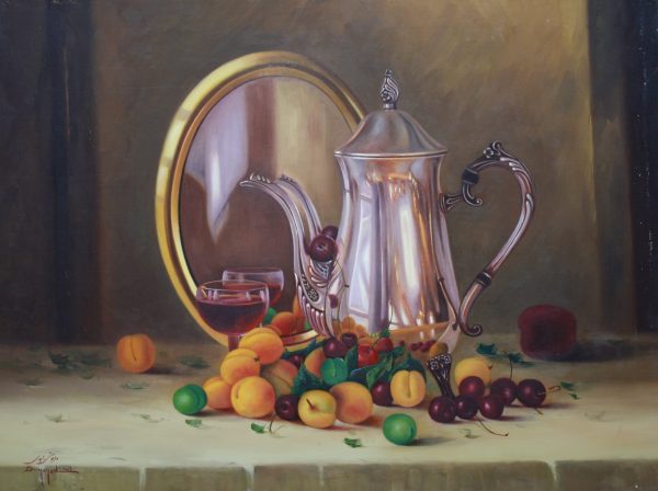 DZ_SL004_Iran_A Teapot_茶壶_45x60cm_$3400_Oil on canvas