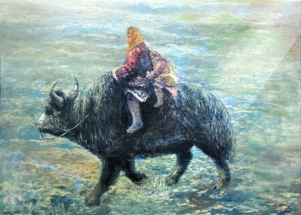 SYD_P008_C_Gp to School_去学校_85x110cm_$9800_Oil on canvas