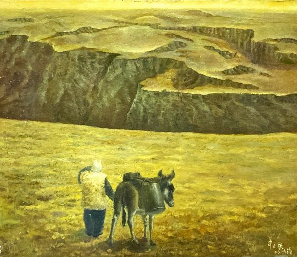 SYD_P009_C_Looking for the origin staying_寻源_驻足_54x66cm_$4300_Oil on canvas