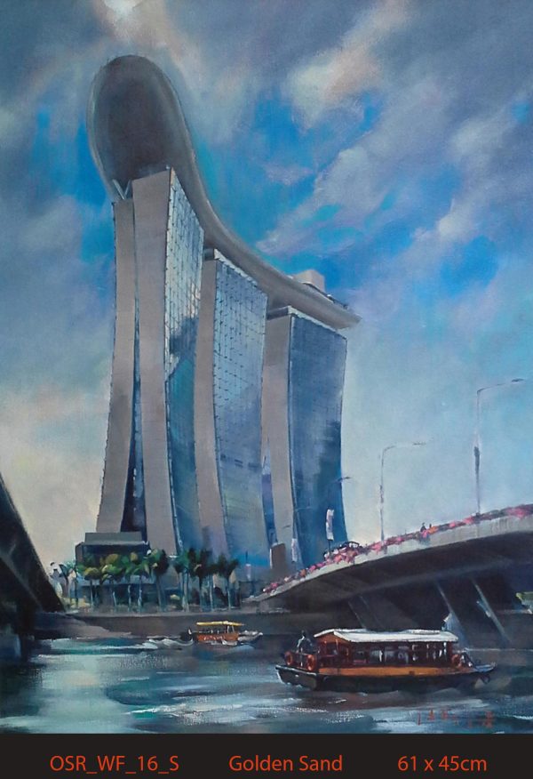 WF_SS002_S_Golden Sands Singapore_新加坡-金沙_61x50cm_$6300_Oil on canvas