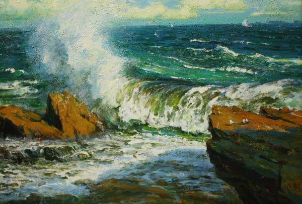 CFH_L009_C_Sea Wave_海浪_65x90cm_$5900_Oil on canvas