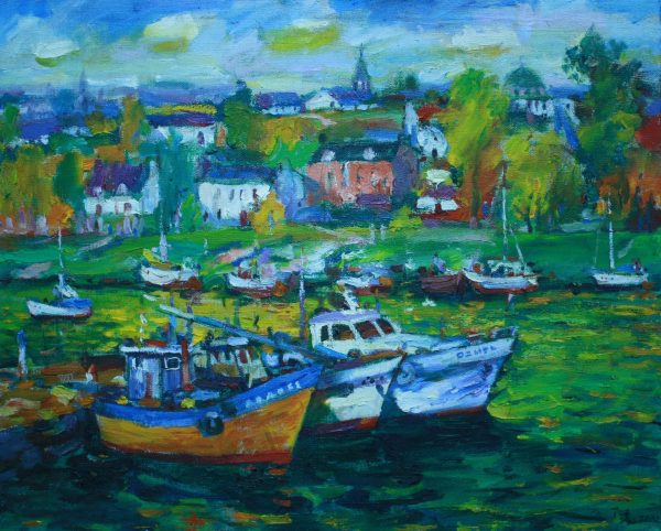 DT_L005_C_Yacth_游艇_65x80cm_$3800_Oil on canvas