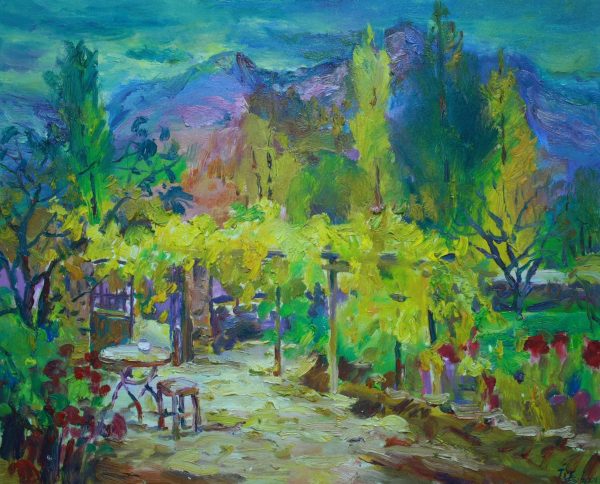DT_L012_C_View from my Garden_园景_53x65cm_$2800_Oil on canvas