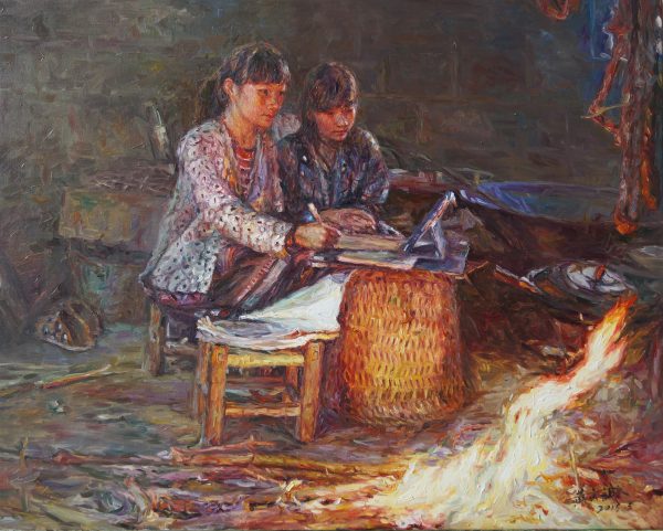 HWC_P001_C_The Hope of the Mountain_大山的希望_80x100cm_$8000_Oil on canvas