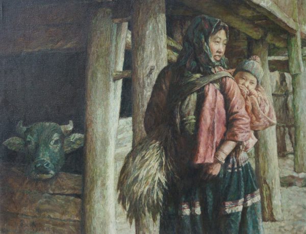 HWC_P014_C__Sunlight in the Winter_阳光冬草_90x116cm_$8500_Oil on canvas