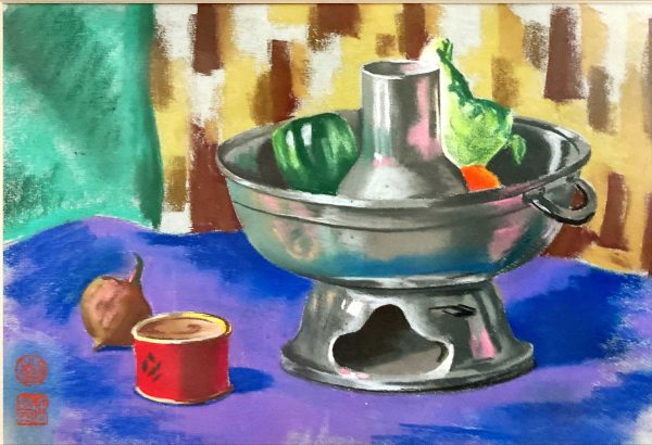 LPJ_SL007_S_Steam Boat_火锅_33x50cm_$800_Pestel on paper