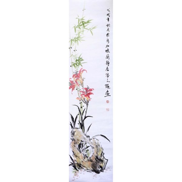 PWK_CP003_S_彩墨天竺雉鸡_138x34cm$1800_Chinese ink on rice paper PWK_CP003_S_彩墨天竺雉鸡_138x34cm$1800_Chinese ink on rice paper