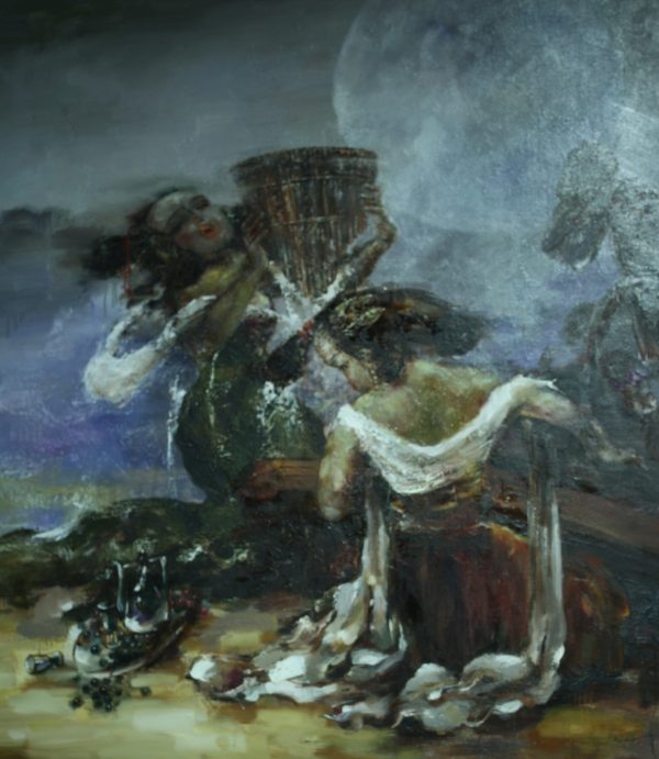 ZDL_D001_C_Dun Huang Dance_月夜笙歌_150x130cm_$18000_Oil on canvas ZDL_D001_C_Dun Huang Dance_月夜笙歌_150x130cm_$18000_Oil on canvas