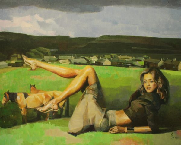 WDB_P002_C_Sunshine Girl_阳光女_80x100cm_$3800_Oil on canvas