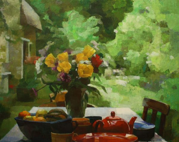 WDB_SL001_C_Tea Time_茶会_80x100cm_$3800_Oil on canvas