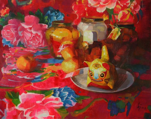 WDB_SL009_C_Season_s Greeting_恭贺新禧_73x90cm_$3600_Oil on canvas