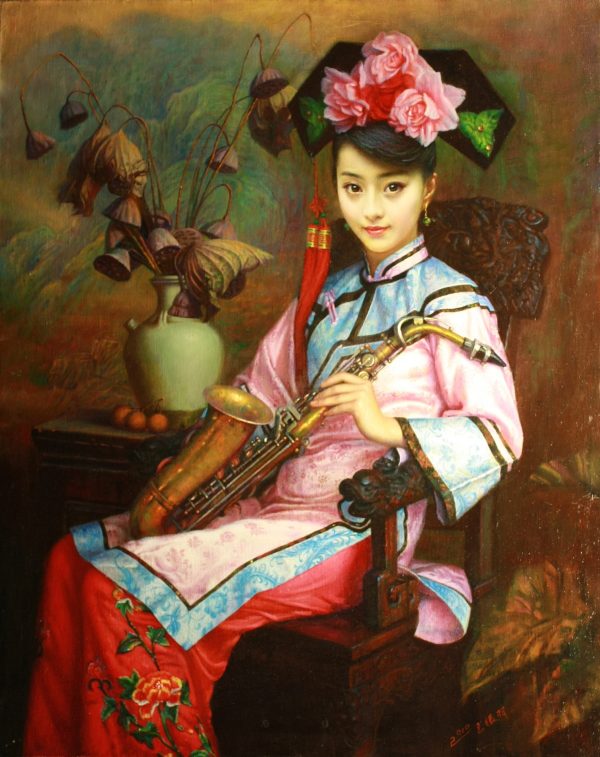 WZY_P011_C_Princess_格格_100x80cm_$6800_Oil on canvas