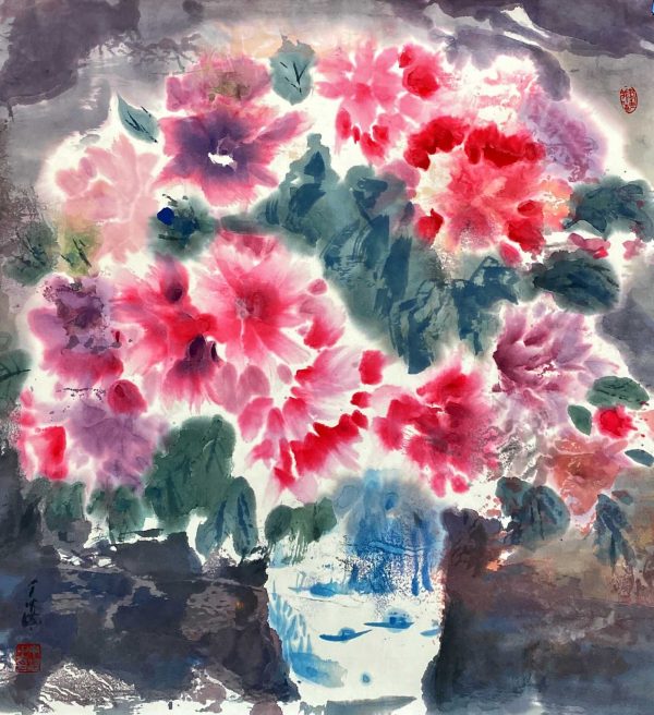 DT_CFA003_C_Dahlia_大丽花_68x66cm_$1800_Chinese ink on rice paper