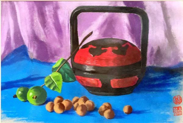 LPK_SL002_S_Hamper_礼篮_33x50cm_$800_Pastel on paper