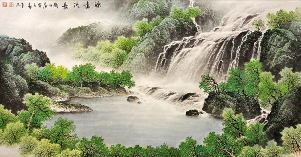 LZ_CL067_C_Long history_源远流长_50x96cm_$1200_Chinese ink on paper