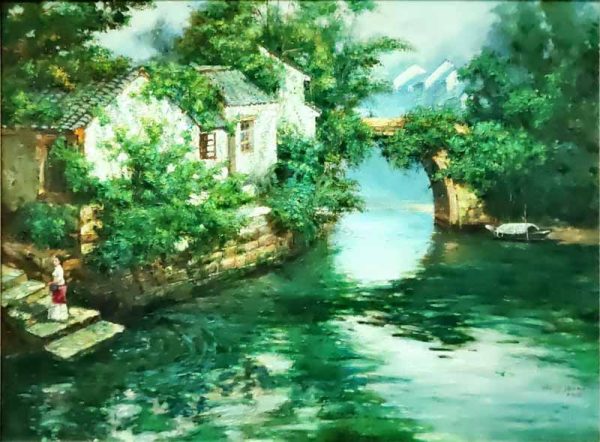 HXW_L007_C_River_河_89x116cm_$5000_Oil on canvas