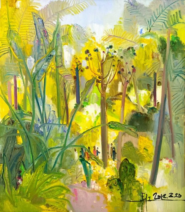 JYJ_L002_C_Spring Garden_三月春苑_80x70cm_$7000_Oil on canvas