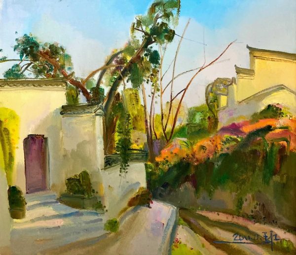 JYJ_L005_C_Old Tree beside the Wall_深墙老树_70x80cm_$7000_Oil on canvas