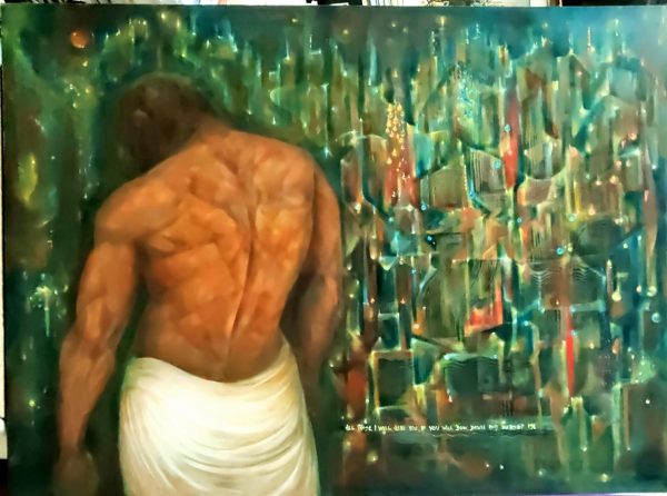 LJ_P002_S_Christ in the Wilderness_91x122cm_$5800_Oil on canvas