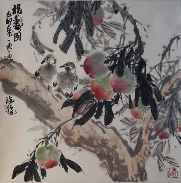 NSL_CV004_S_祝寿图_68x68cm_1999_$8800 NSL_CV004_S_祝寿图_68x68cm_1999_$8800