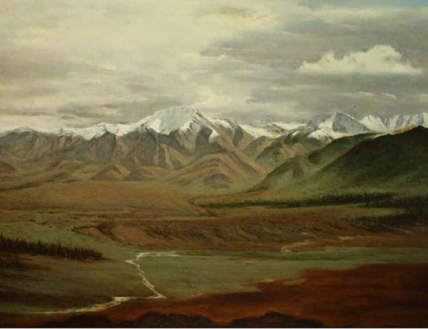 WXJ_L001_C_Snow Mountain in Distance_远眺雪山_$5000_114x146cm_Oil on canvas