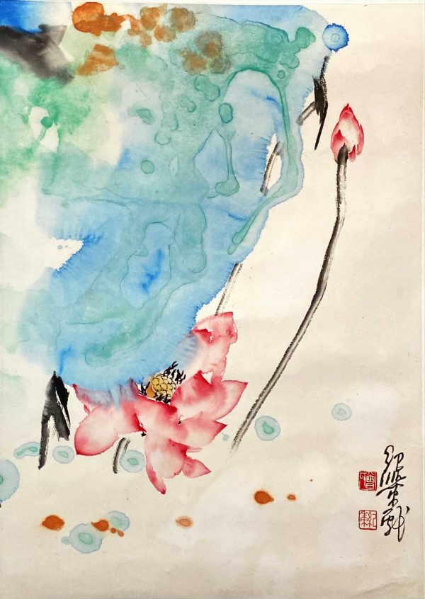 ZJC_CFA001_C_Lotus_荷花_57x42cm_$1600_4644_Chinese ink on rice paper
