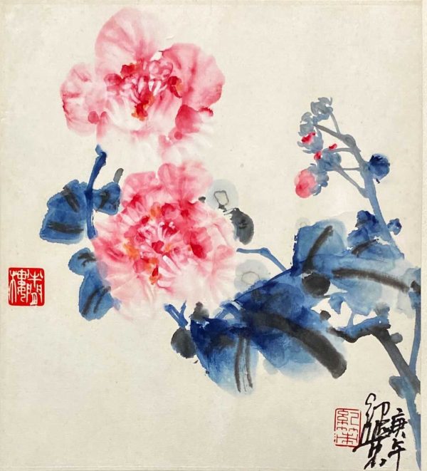 ZJC_CFA004_C_Peony_牡丹_29x31cm_$1200_4649_Chinese ink on rice paper
