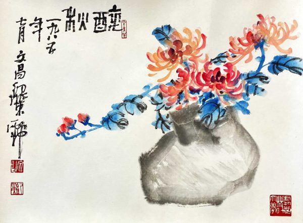 ZJC_CFA005_C_Drunk Autumn_醉秋_34x36cm_$1200_Chinese ink on rice paper