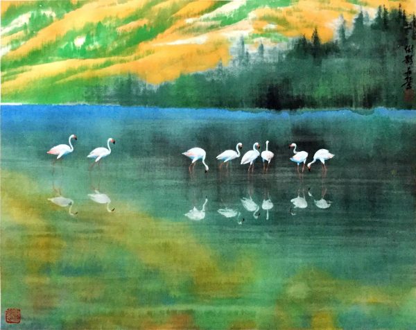 FXL_CL015_C_Reflection_倒影_63x79cm_$6800_Chinese ink on rice paper