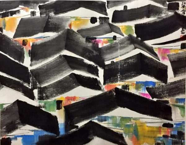 FXL_CL020_C_Jiangnan after the rain_江南雨后_56x71cm_$6000_Chinese ink on rice paper