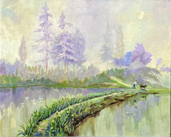 JRY_L002_C_Morning Mist_朝雾_60x80cm_$8300_Oil on canvas JRY_L002_C_Morning Mist_朝雾_60x80cm_$8300_Oil on canvas