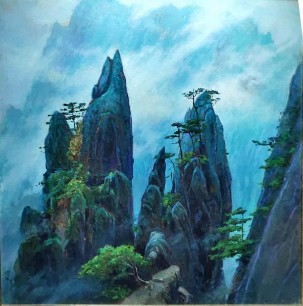 HZX_L018_C_望天都_97x97cm_$18000_Oil on canvas