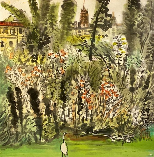 WML_CFL002_C_2023_剑桥大学校园_40x40cm_$1800_Chinese Ink