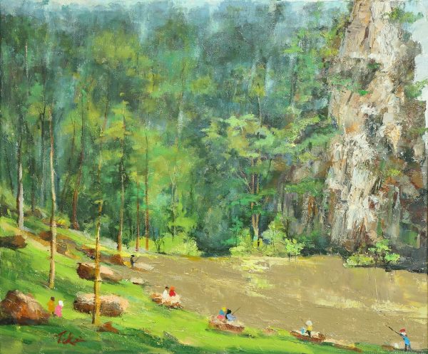 TCK_L010_S-陈子凯_新加坡小桂林_Little Guilin Singapore_50x60cm_2002_$5000 TCK_L010_S-陈子凯_新加坡小桂林_Little Guilin Singapore_50x60cm_2002_$5000