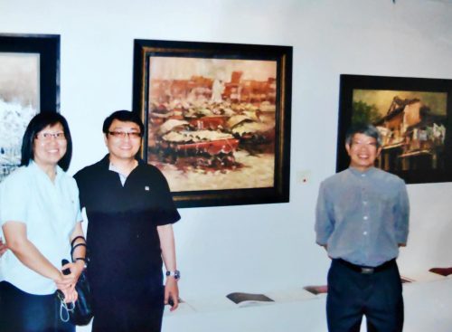 43) 2010 Eng Siak Loy Art Exhibition, Artist Mr. Eng With Collector Dr. Foo & Dr. Quek