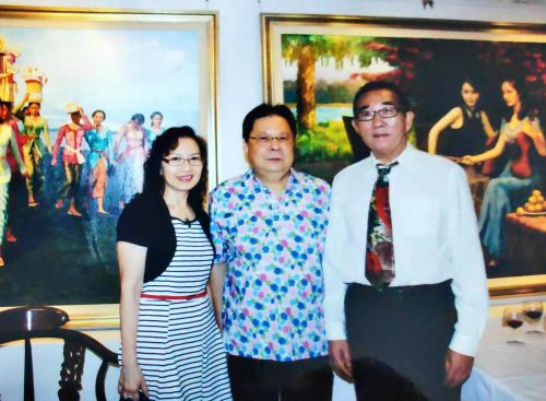 44) 2010 Li Shu Ji Art Exhibition, Artist Mr. Li with Collector Mr. Ng Ah Bah